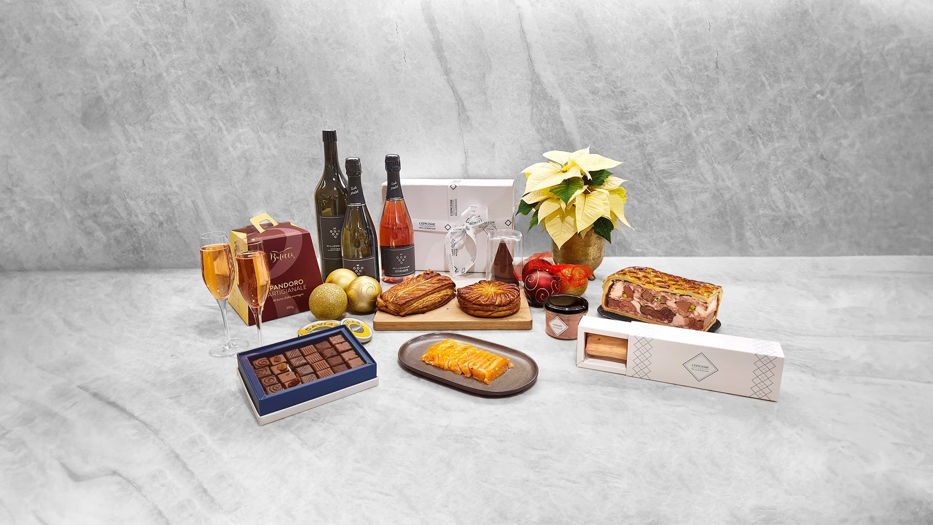Coffrets cadeaux gourmands de l’Épicerie Millennium